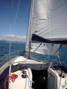 Tigger Too under sail in the Inner Hebrides